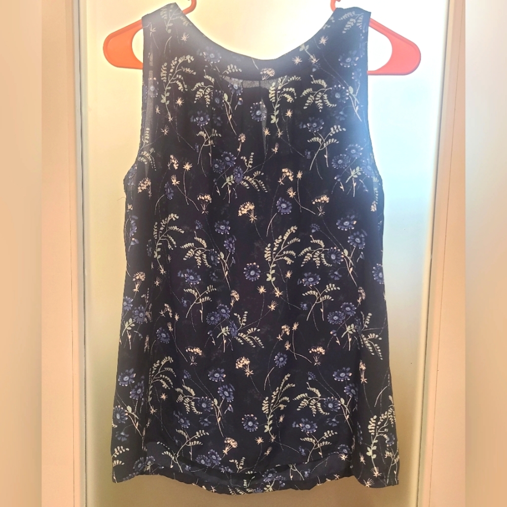 LOFT Floral Sleeveless Blouse Shell
